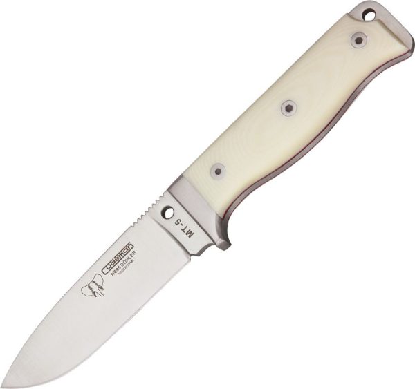 Cudeman MT5 Survival Fixed Blade Knife N695 Steel White Micarta