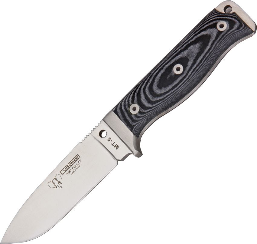 Cudeman MT5 Survival Knife Black 4.25" Bohler N695 Fixed Blade w/ Sheath