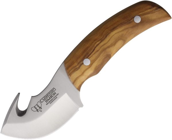 CUD137L.jpg Cudeman Haakon Fixed Blade Olive Wood Hunting Knife Spain