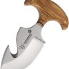 CUD139L.jpg Cudeman Bear Claw Fixed Blade Olive Wood Guthook Knife Spain