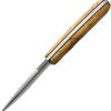 Cudeman Alazan Fixed Blade Knife 3.75" Satin Stainless Olive Wood
