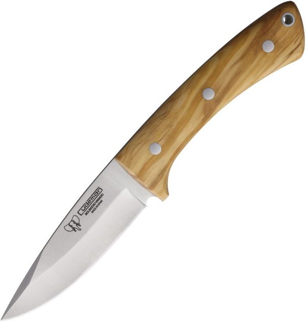 Cudeman Fixed Blade Olive Wood 4" Vanadium Molybdenum Steel Knife