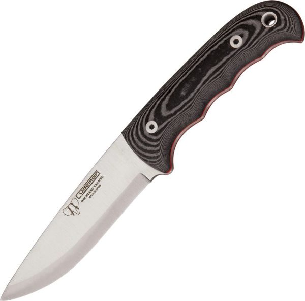 Cudeman Black Micarta Fixed Blade Knife 4.25" Mova Steel