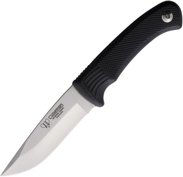 Cudeman Fixed Blade Black 4" Vanadium Molybdenum Steel Knife