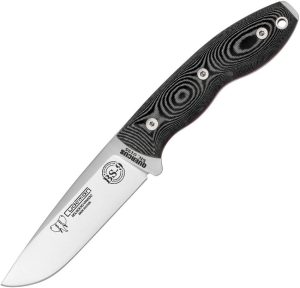 Cudeman Quercus Fixed Blade Knife 4.25" Vanadium Steel Black Micarta