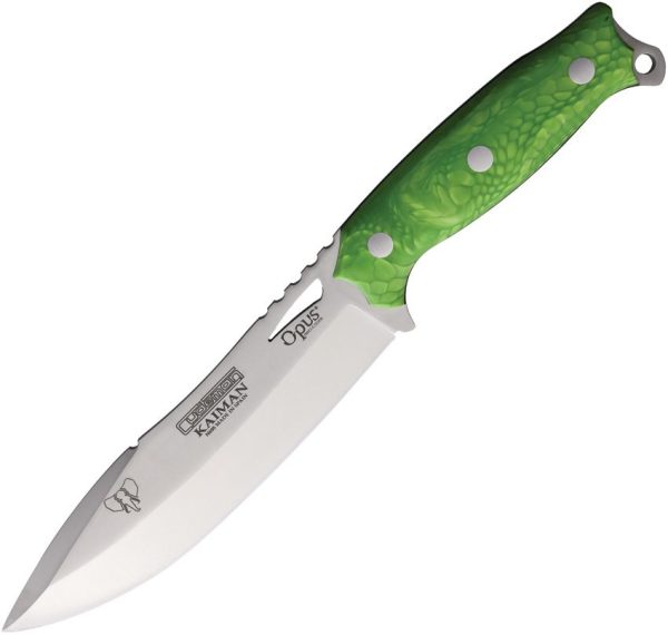 Cudeman Kaiman Fixed Blade N695 Stainless Green Juma Handle