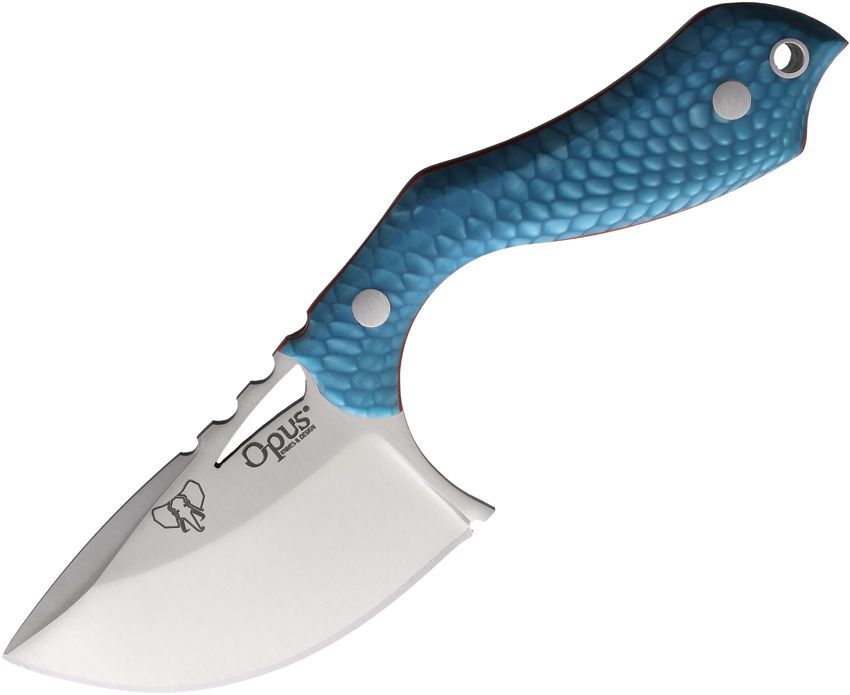 Cudeman Pyrana Neck Knife 2.5in Bohler N695 Blue Juma w/ Sheath