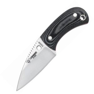 Cudeman YODA Neck Knife Fixed Blade N695 Stainless Black Micarta