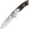 Cudeman Akeley Fixed Blade Knife 4" N690 Stag Handle Spain