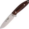 Cudeman Corbett Hunting Knife Fixed Blade Brown Wood Handle w/ Sheath