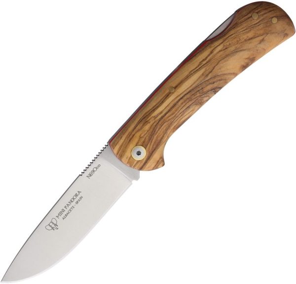 Cudeman Mini Pandora Lockback Folding Knife N690 Olive Wood
