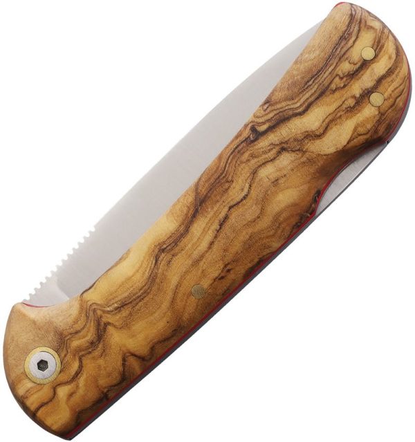 Cudeman Mini Pandora Lockback Folding Knife N690 Olive Wood