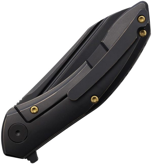 Cavol Bucarto Framelock M390 Black Titanium Folding Knife