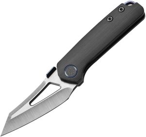 Cavol Denka Linerlock Black Folding Knife M390 Titanium