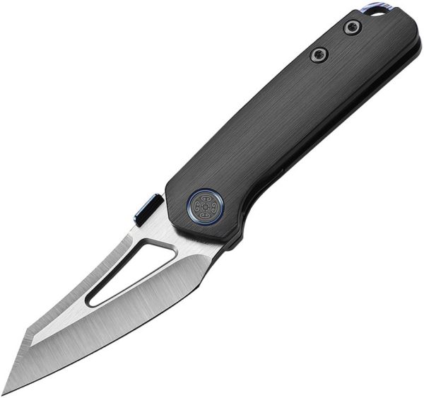 Cavol Denka Linerlock Black Folding Knife M390 Titanium