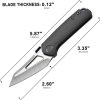 Cavol Denka Linerlock Black Folding Knife M390 Titanium