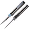 Cavol Denka Linerlock Black Folding Knife M390 Titanium