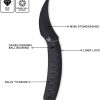 Cavol Kage Linerlock Black Folding Knife M390 Titanium Handle