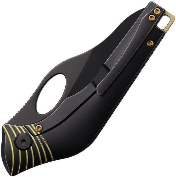 Cavol Amuse Framelock Folding Knife M390 Black Titanium