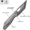 Cavol Shimo Framelock Gray M390 Ceramic Folding Knife