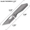 Cavol Shimo Framelock Gray M390 Ceramic Folding Knife