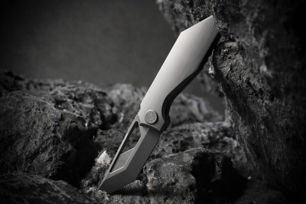 Cavol Shimo Framelock Gray M390 Ceramic Folding Knife