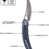 Cavol Kamasu Framelock Folding Knife M390 Blue Titanium G10
