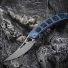 Cavol Kamasu Framelock Folding Knife M390 Blue Titanium G10