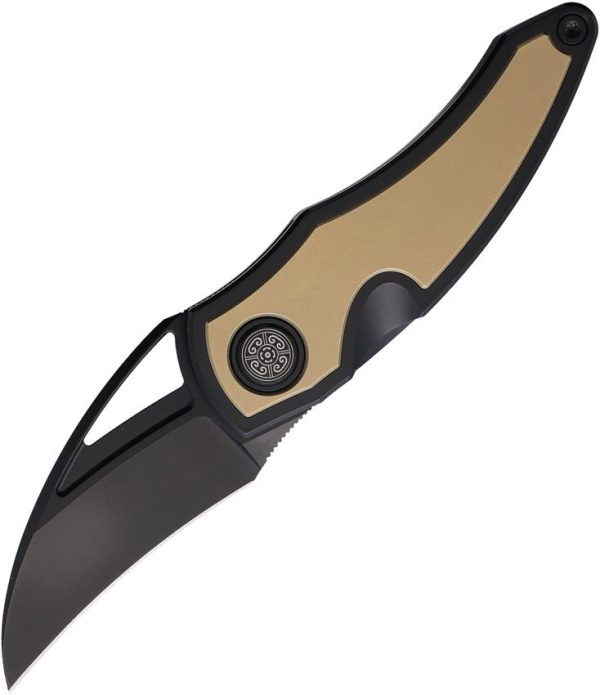 Cavol Krasu Framelock Folding Knife M390 Black Titanium