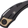 Cavol Krasu Framelock Folding Knife M390 Black Titanium