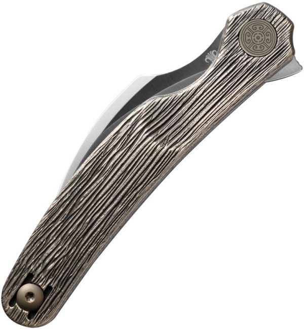 Cavol C09 Linerlock Titanium - Bronze Handle Elmax