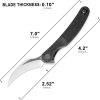 Cavol C09 Linerlock Folding Knife Titanium Elmax Steel Black