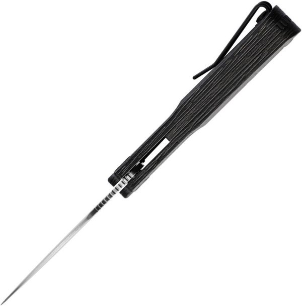 Cavol C09 Linerlock Folding Knife Titanium Elmax Steel Black