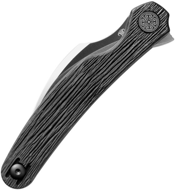 Cavol C09 Linerlock Folding Knife Titanium Elmax Steel Black