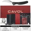 Cavol C09 Linerlock Folding Knife Titanium Elmax Steel Black