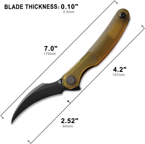 Cavol C09 Linerlock Folding Knife Elmax Steel Ultem Handle
