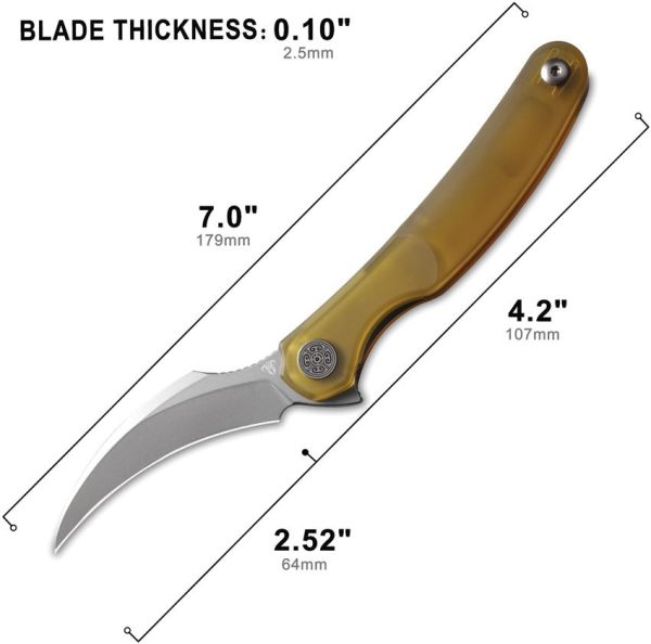Cavol C09 Linerlock Ultem - Stonewash Elmax Blade