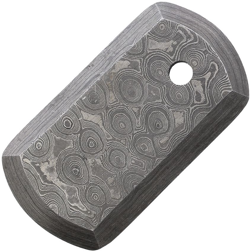 Damascus Dog Tag 2.13" x 1.13" Damascus Construction