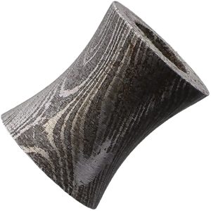 Damascus Steel Bead Concave Barrel - 0.4 x 0.5 inches