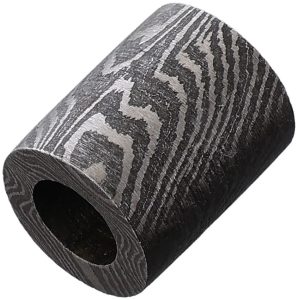 Damascus Straight Barrel Bead - 0.4 x 0.5 inches