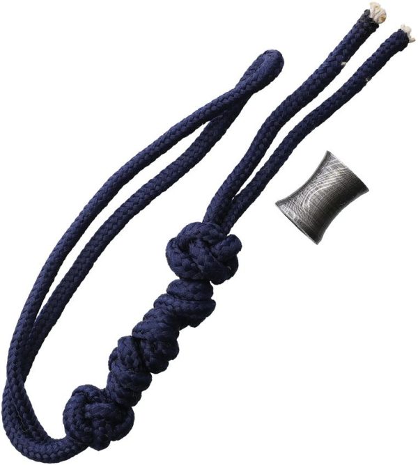 Damascus Bead Lanyard Navy - 7 inches Paracord