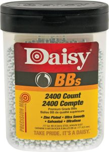 Daisy BBs 2400 Count - Premium Grade Zinc Plated
