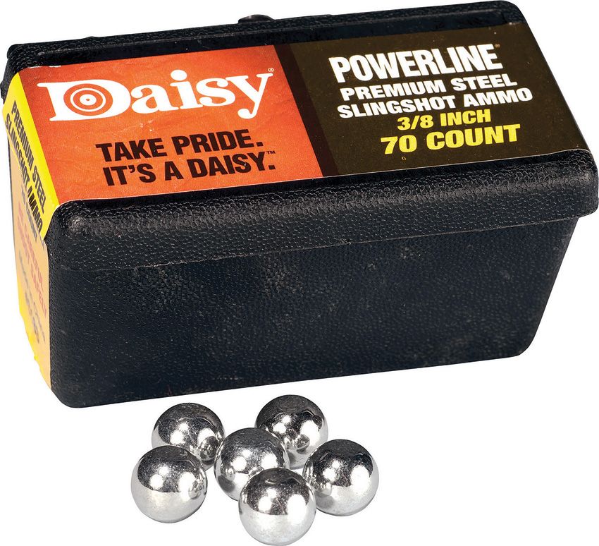 Daisy Steel Slingshot Ammo .38in 70 Count w/ Storage Box