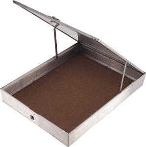 Displays Aluminum Display Case Glass Top Locking Storage 18x24