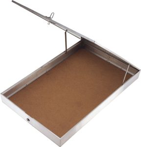 Displays Aluminum Display Case Glass Top Locking 22x34 USA