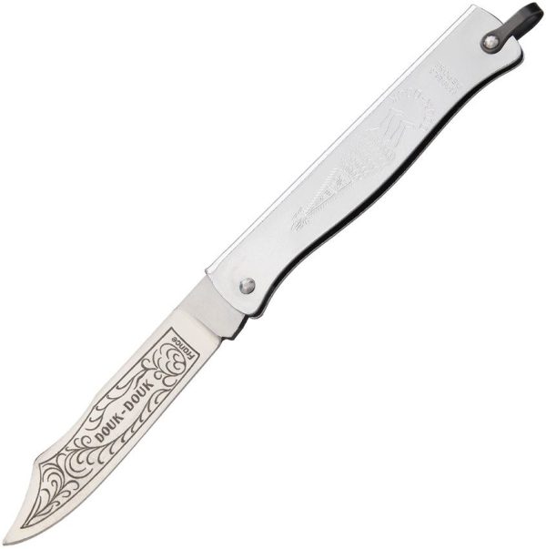 Douk-Douk Folder Silver 3 inches Carbon Steel Blade