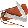 DD815GME_add_02.jpg Douk-Douk Folder Chrome 3.25" Stainless Folding Knife Brown Sheath