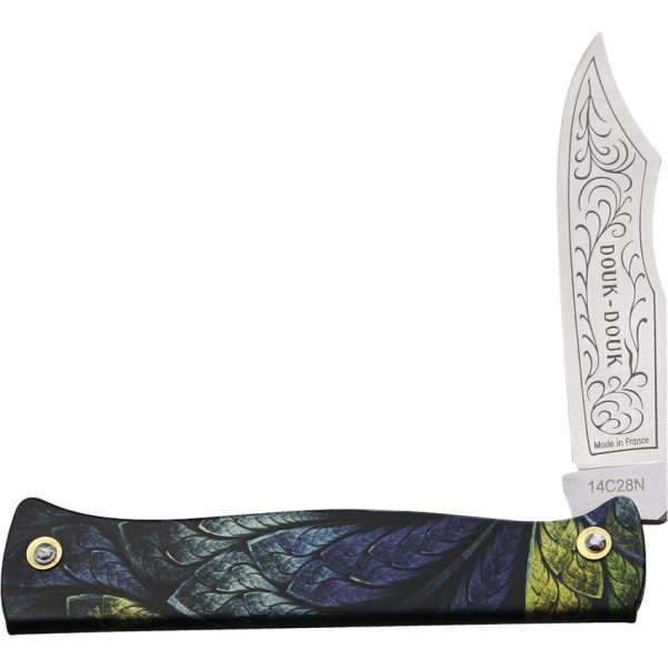Douk-Douk 815GMI Stainless Peacock Folder - 14C28N