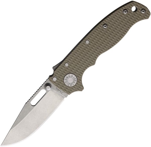 Demko AD 20.5 Shark-Lock S35VN Tan Folding Knife 3" Blade