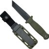 Demko Armiger 4 Tanto Serrated OD Green